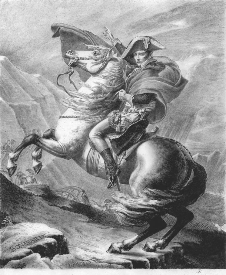 Napoleon David = rider drawing