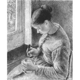 Gemlde Studie - Pissarro (Bleistift)