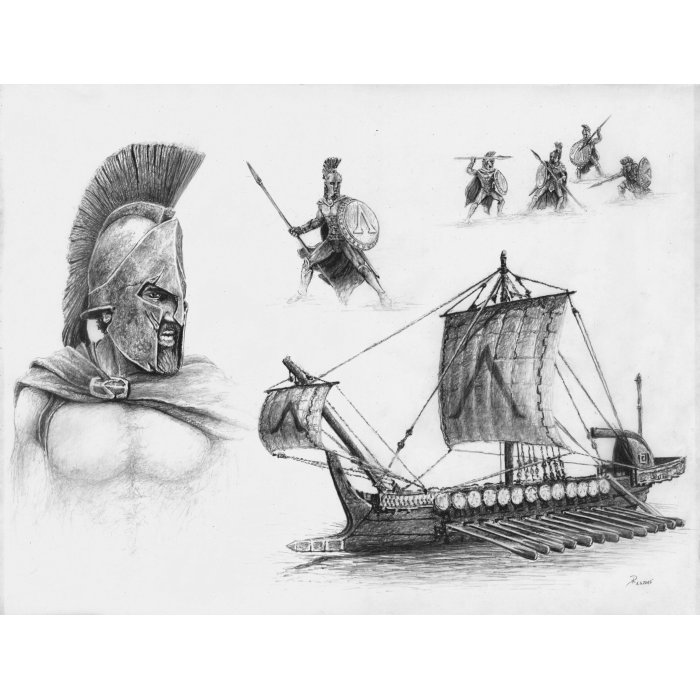 Sparta = Kritzel Zeichnung